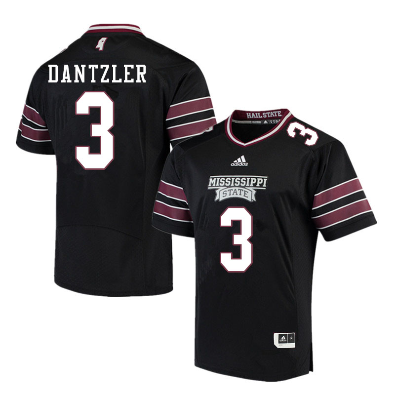 Men #3 Cameron Dantzler Mississippi State Bulldogs College Football Jerseys Sale-Black